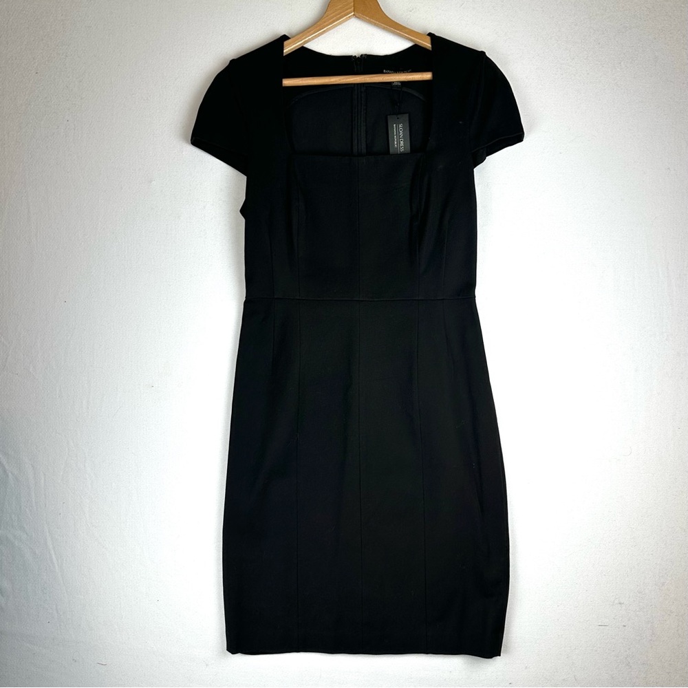 Banana Republic Sloan Dress Black Sz10 LBD Stretch NWT Cocktail Party Office - Picture 2 of 11